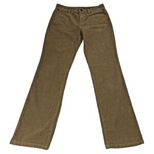 Talbots Heritage Stretch Corduroy Straight Leg Pants Mid Rise Tan Womens Size 6P